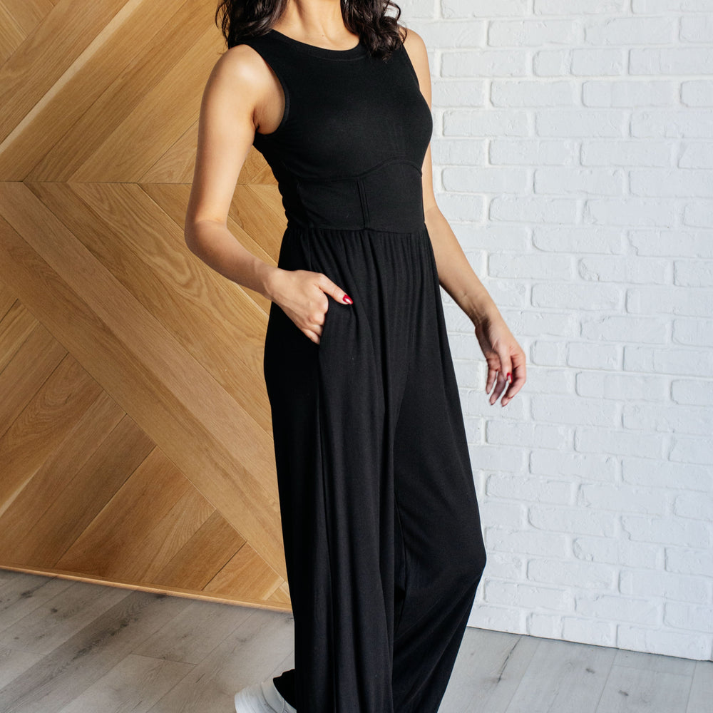 
                      
                        Hilary Wide Leg Jumpsuit in Black
                      
                    