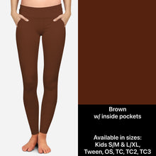  Brown Leggings with Pockets