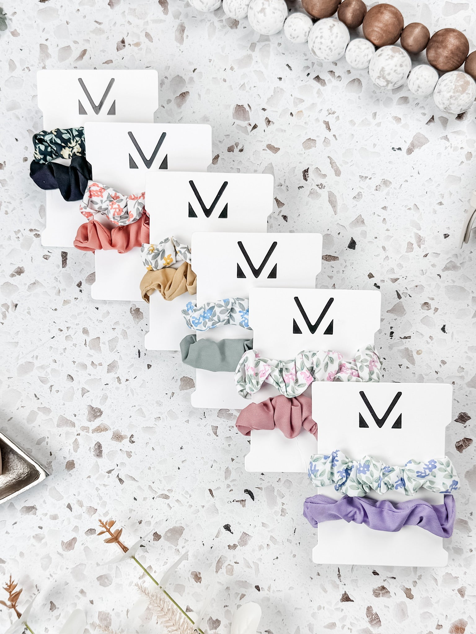 Floral Hair Scrunchie Set