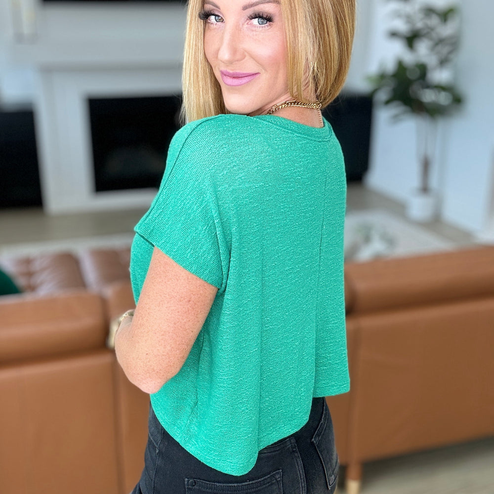 
                      
                        Classic Comfort V-Neck Top in Kelly Green
                      
                    