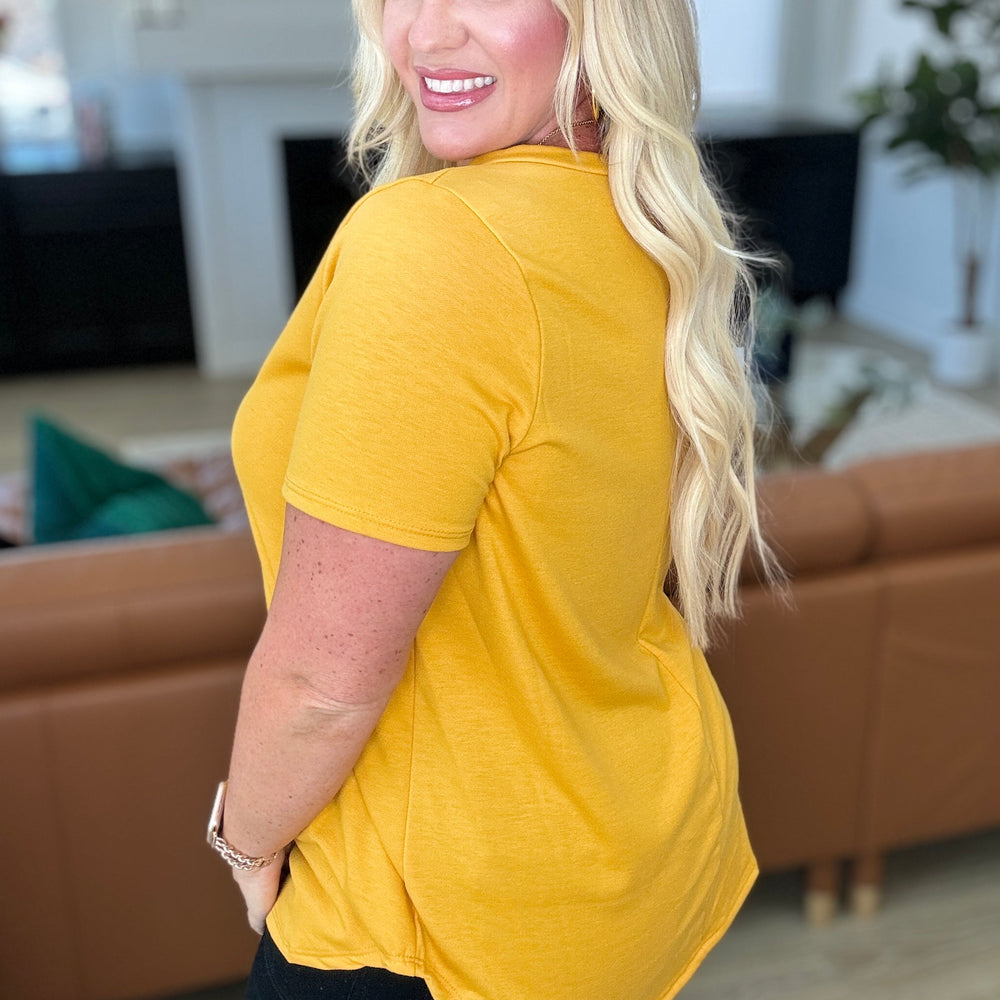 
                      
                        Heart and Soul V-Neck Top in Mustard
                      
                    