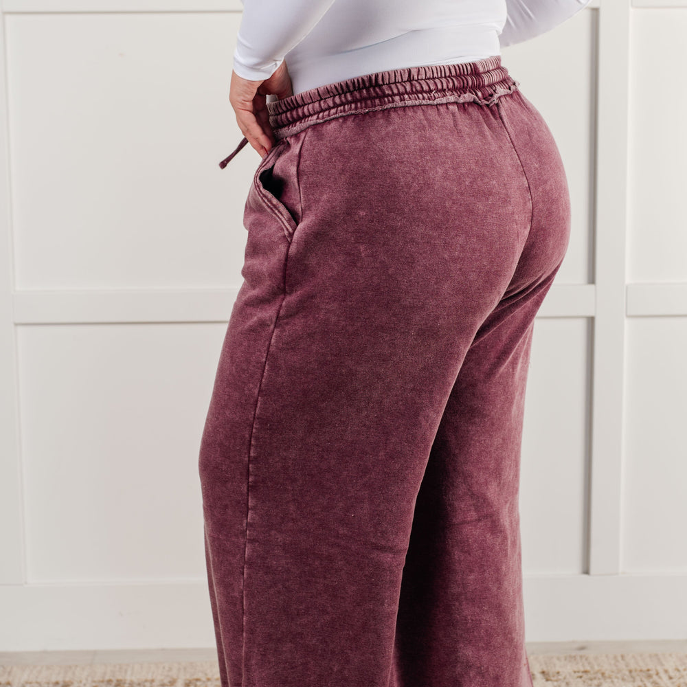 
                      
                        In or Out Wide Leg Cropped Pants in Eggplant
                      
                    