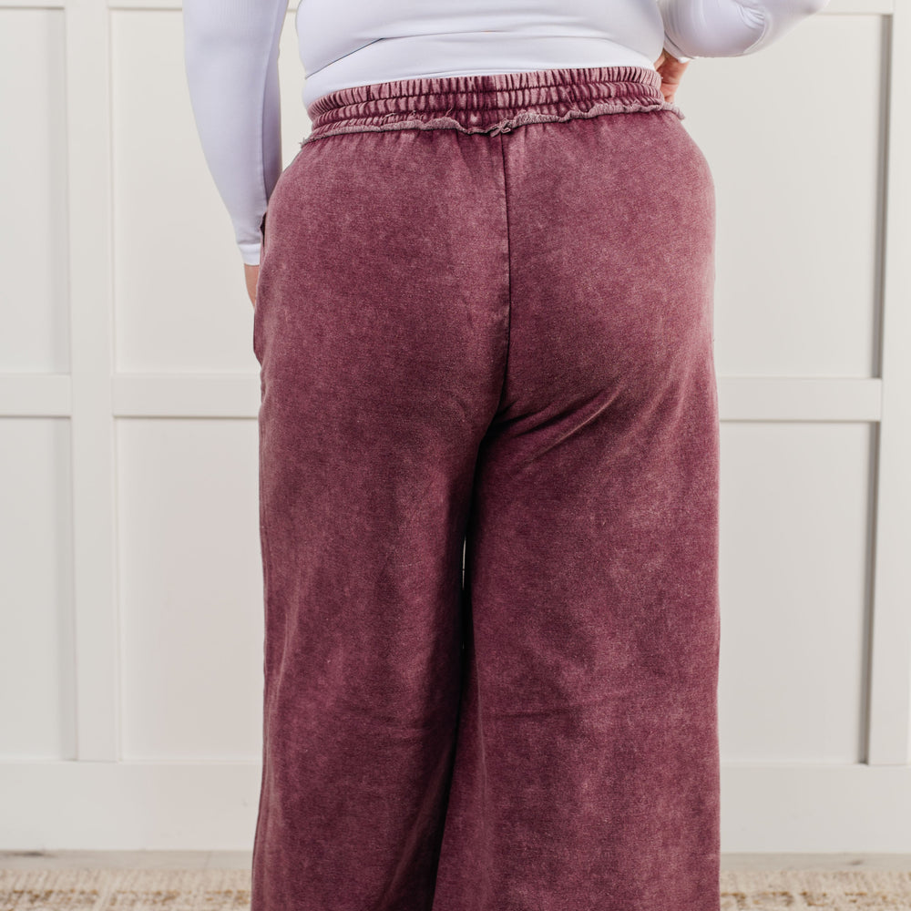 
                      
                        In or Out Wide Leg Cropped Pants in Eggplant
                      
                    