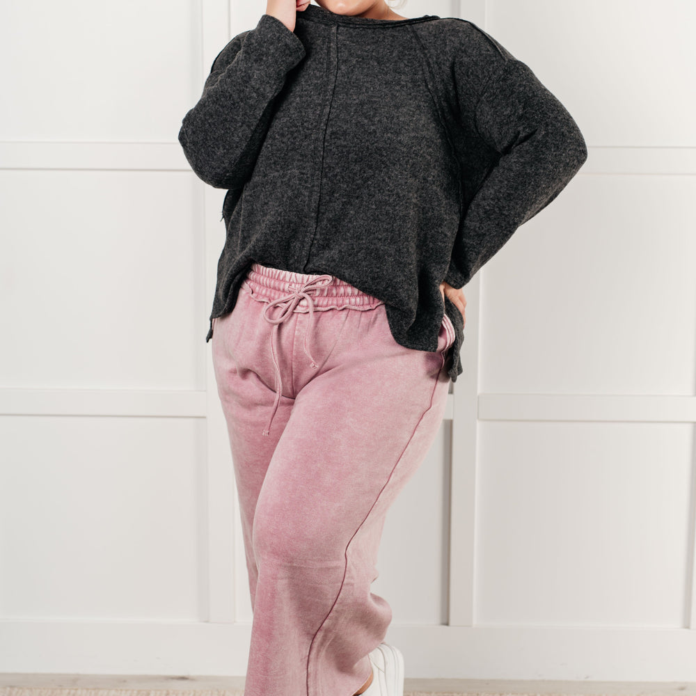 
                      
                        In or Out Wide Leg Cropped Pants in Light Rose
                      
                    