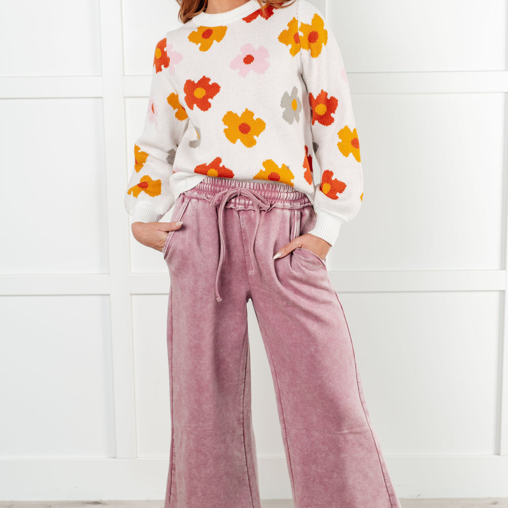 
                      
                        In or Out Wide Leg Cropped Pants in Light Rose
                      
                    