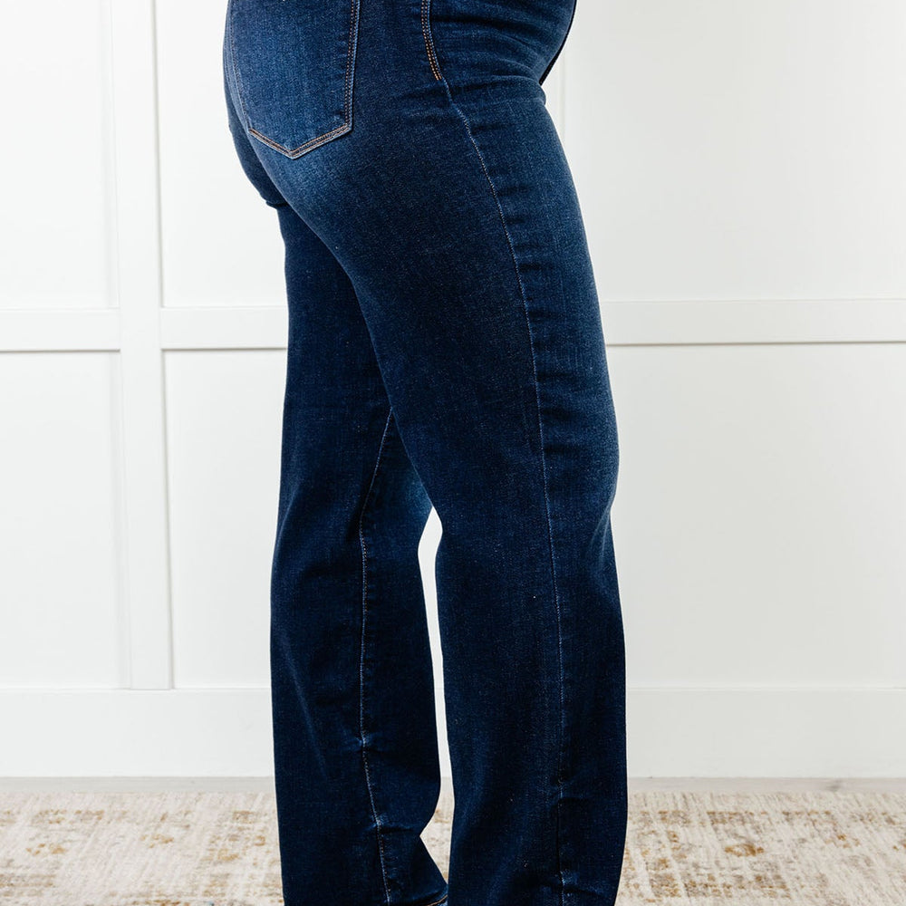 
                      
                        Jacqueline Mid Rise Frayed Hem Straight Leg Jean
                      
                    