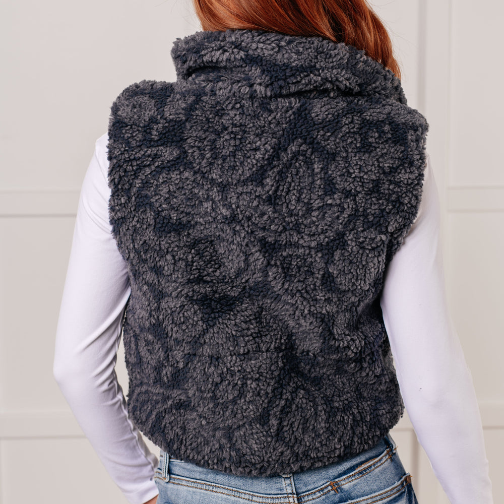 
                      
                        Just One More Layer Paisley Sherpa Print Vest
                      
                    