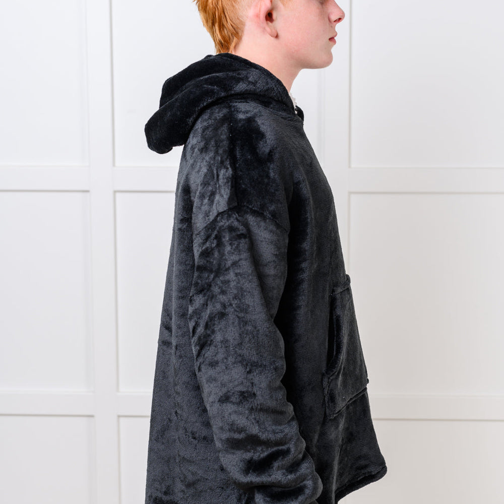 
                      
                        Kids Oversized Hoodie Blanket in Black
                      
                    