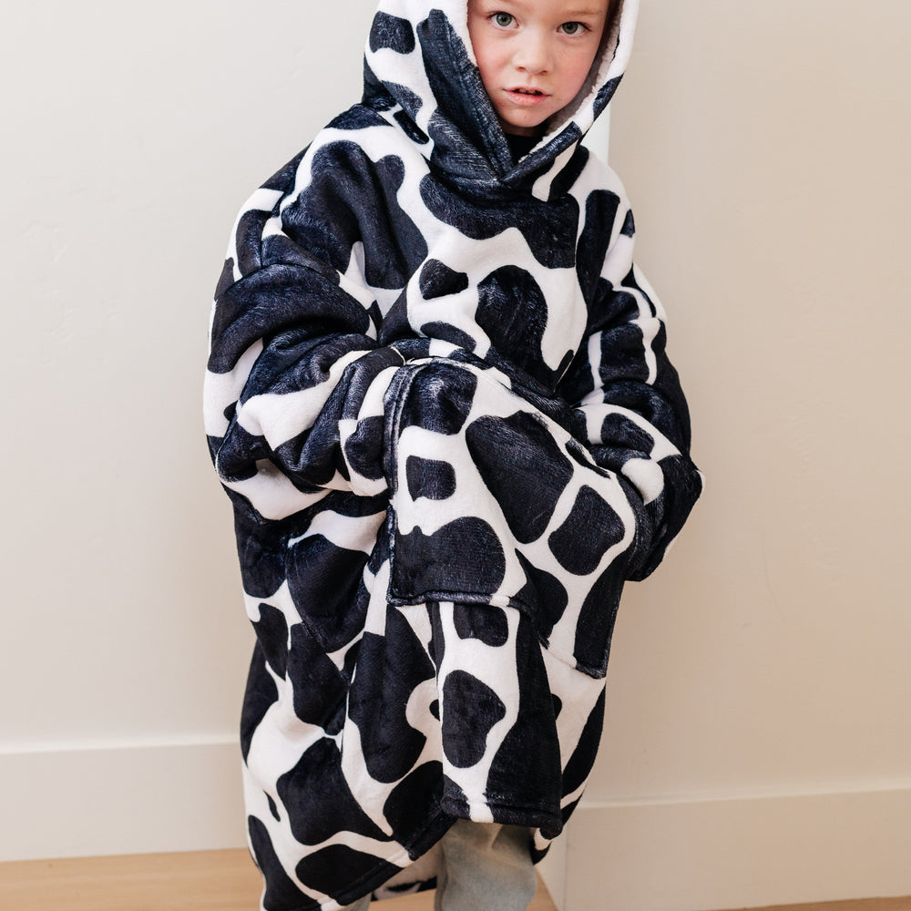 
                      
                        Kids Oversized Hoodie Blanket in Cow
                      
                    