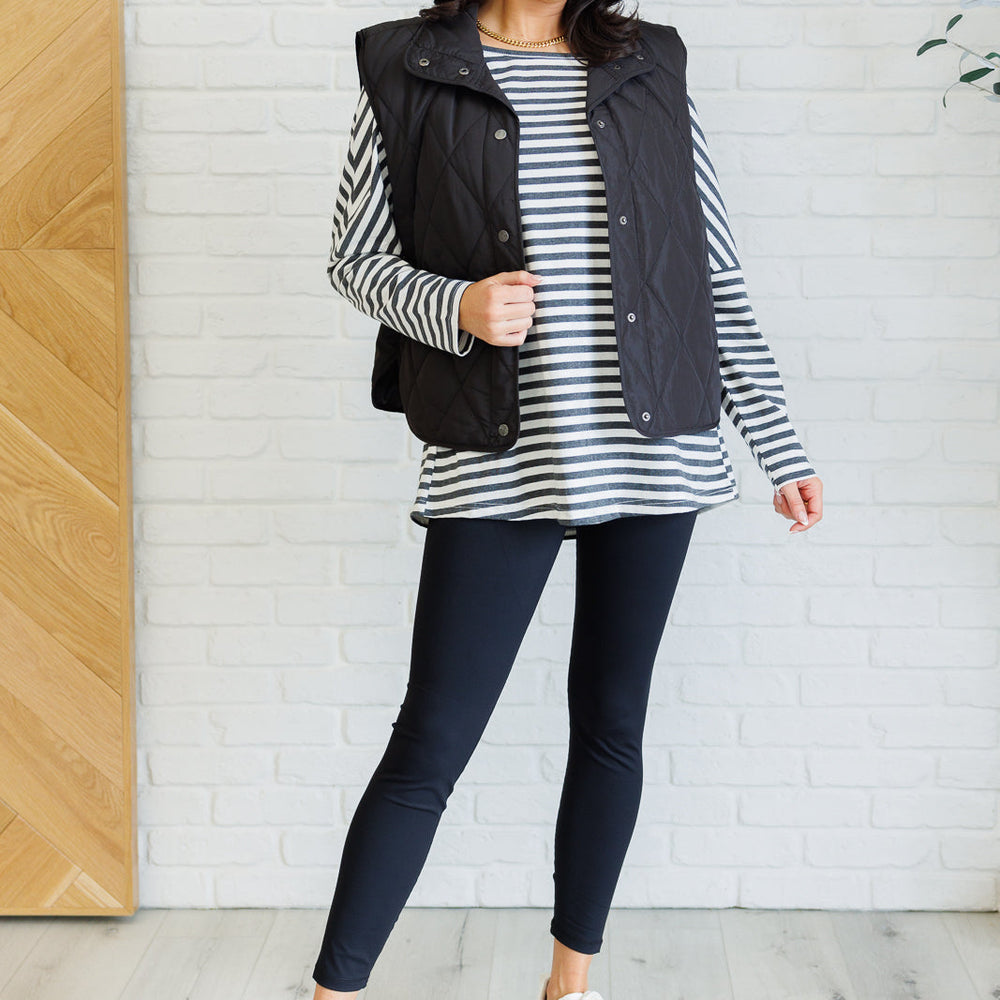 
                      
                        Layering Queen Quilted Puffer Vest in Black
                      
                    