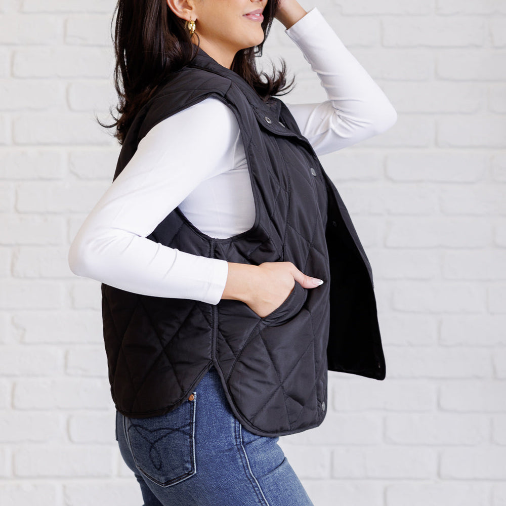 
                      
                        Layering Queen Quilted Puffer Vest in Black
                      
                    