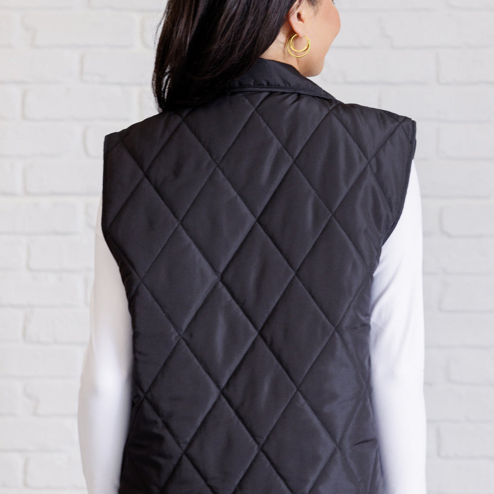 
                      
                        Layering Queen Quilted Puffer Vest in Black
                      
                    