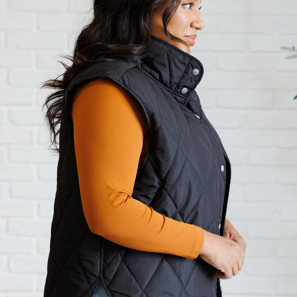 
                      
                        Layering Queen Quilted Puffer Vest in Black
                      
                    