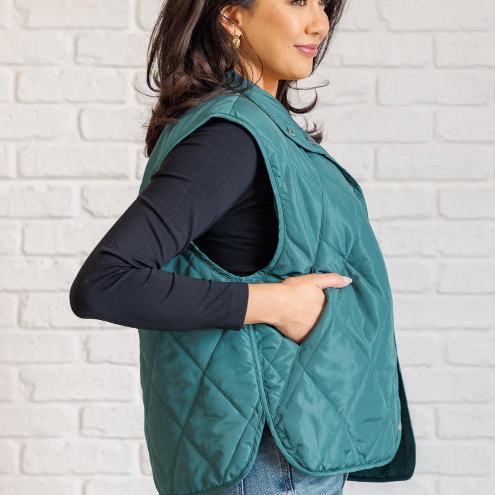 
                      
                        Layering Queen Quilted Puffer Vest in Hunter Green
                      
                    