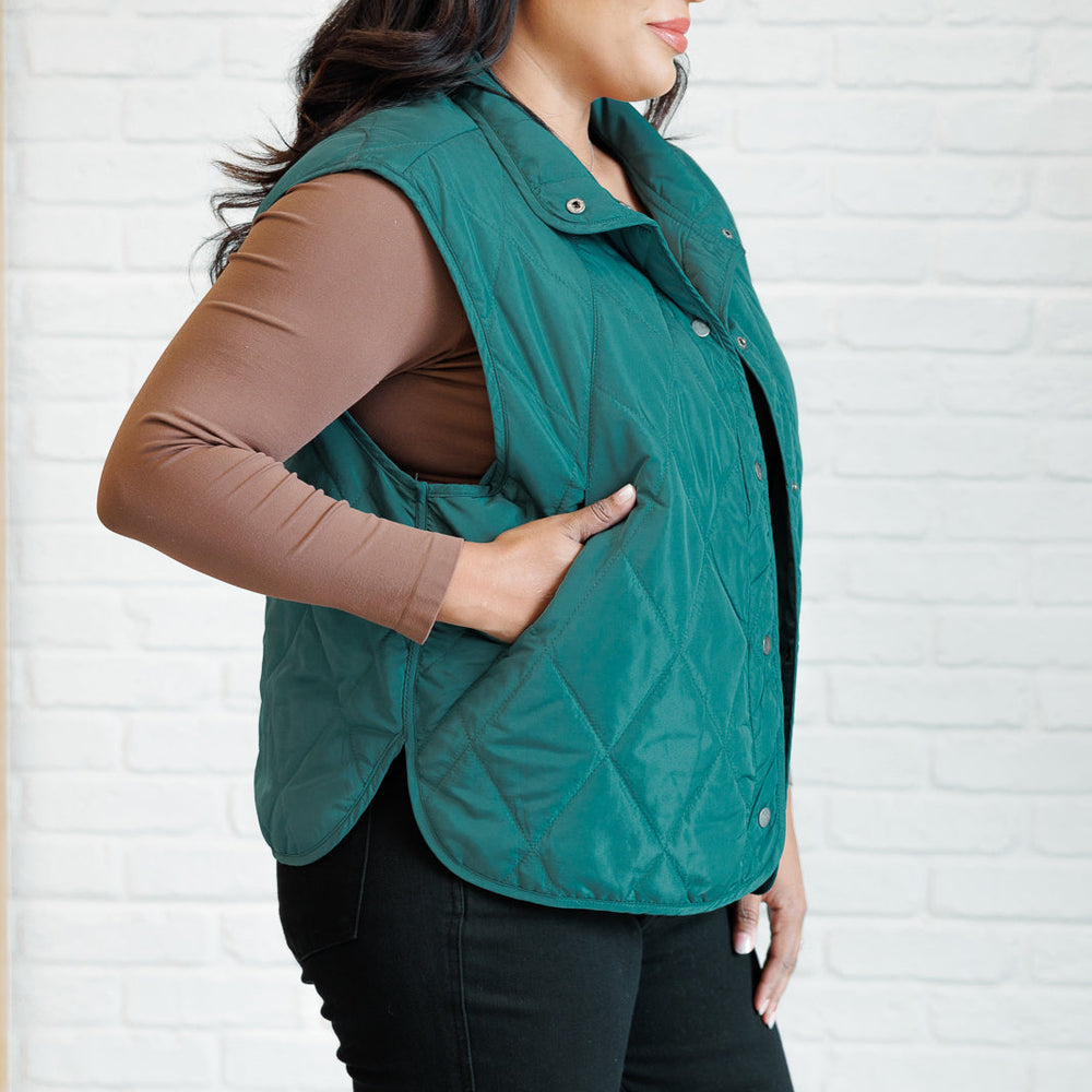 
                      
                        Layering Queen Quilted Puffer Vest in Hunter Green
                      
                    