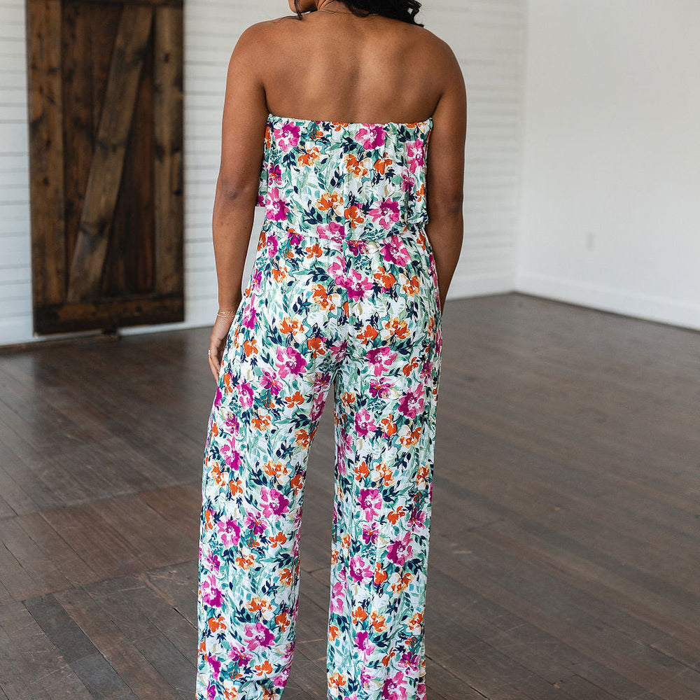 
                      
                        Life of the Party Floral Jumpsuit in Green
                      
                    