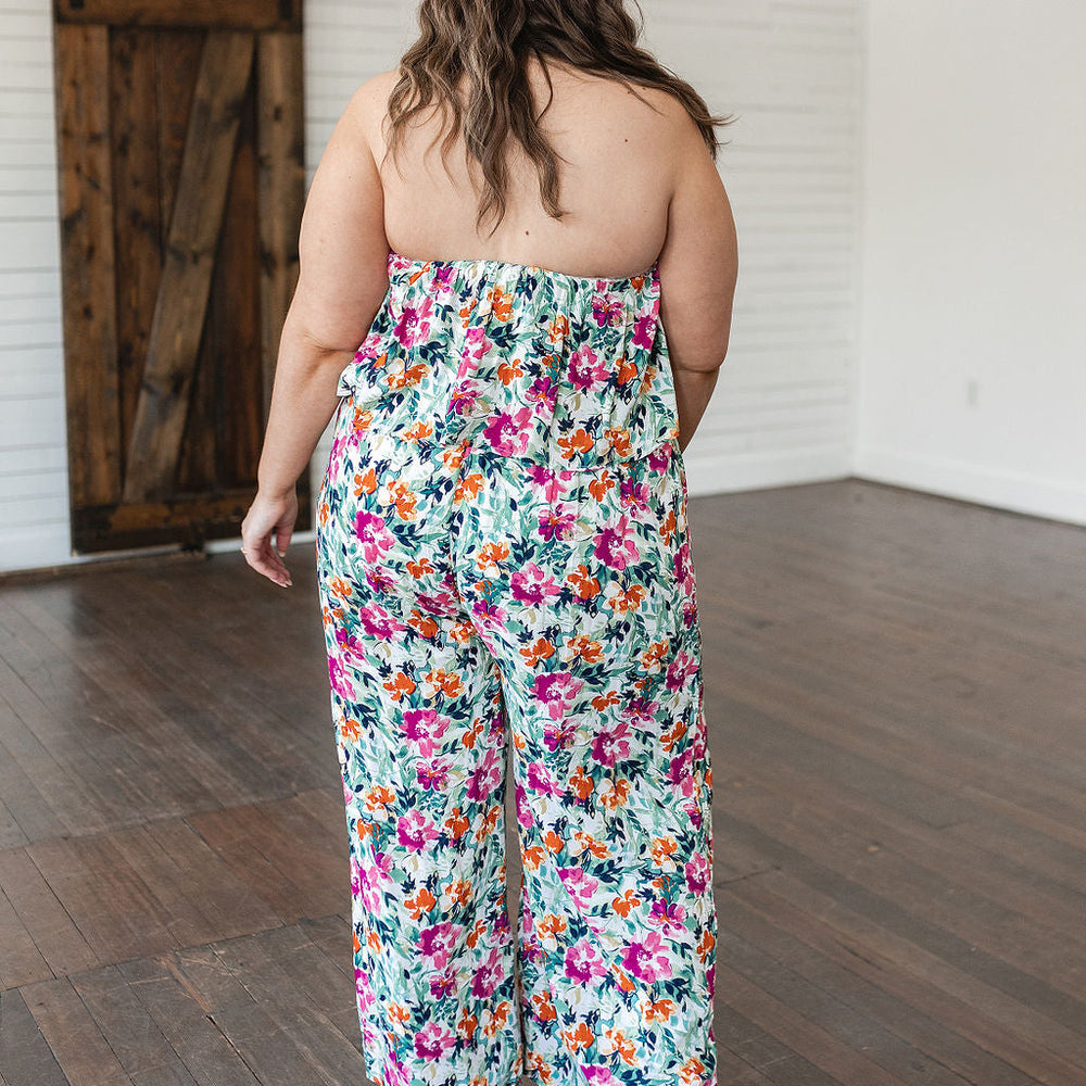 
                      
                        Life of the Party Floral Jumpsuit in Green
                      
                    