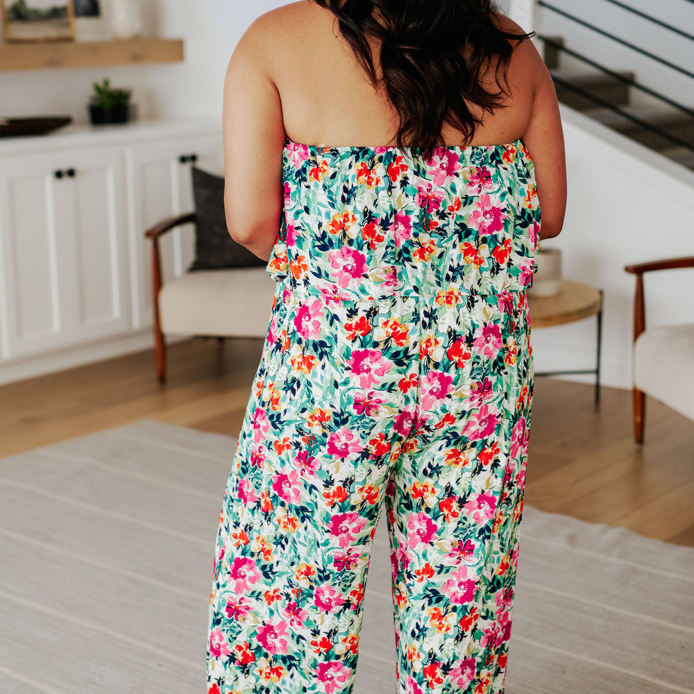 
                      
                        Life of the Party Floral Jumpsuit in Green
                      
                    