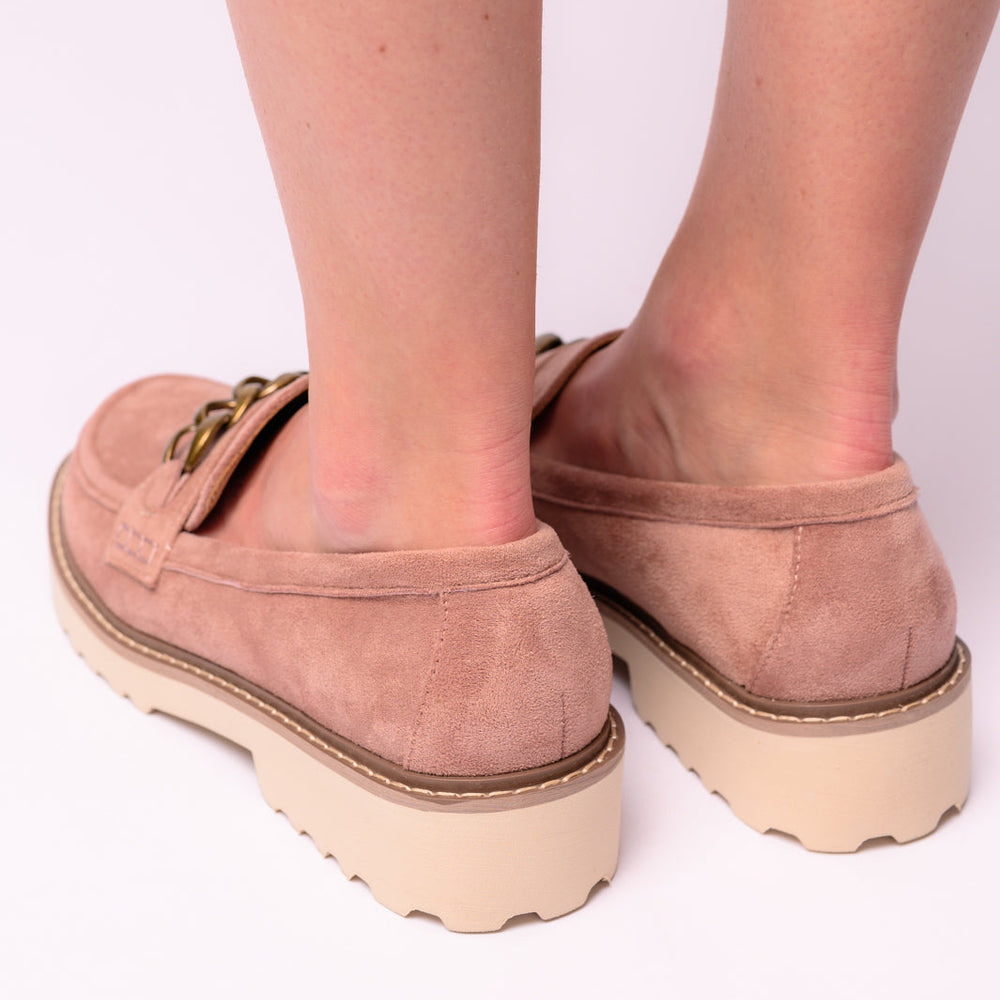 
                      
                        Literally Loafers in Blush Faux Suede
                      
                    