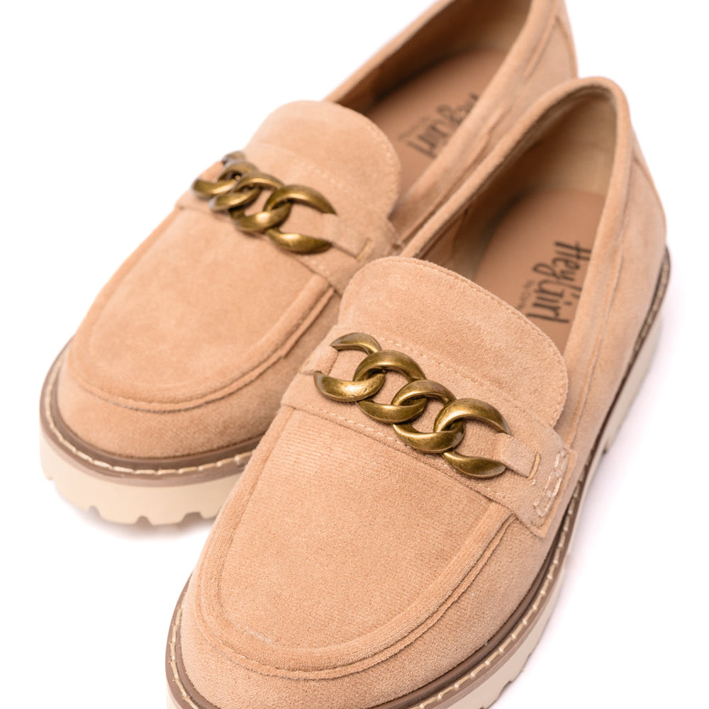 
                      
                        Literally Loafers in Camel Faux Suede
                      
                    