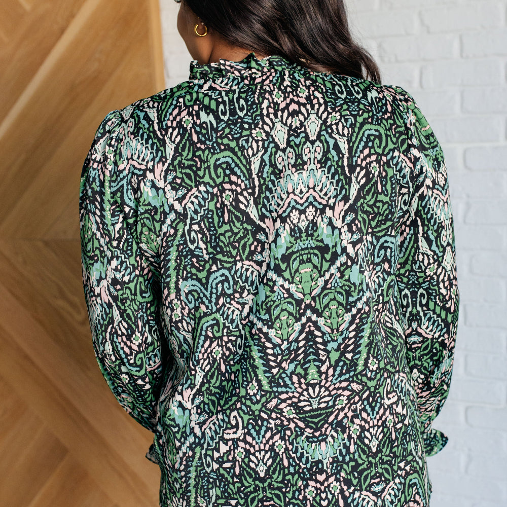 
                      
                        Looking Out Damask Print Blouse
                      
                    