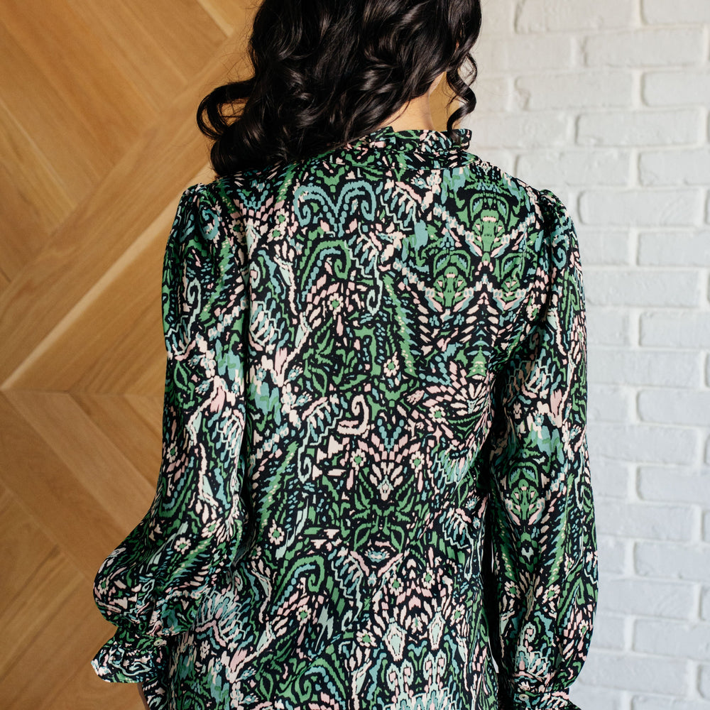 
                      
                        Looking Out Damask Print Blouse
                      
                    