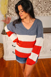USA Colorblock Stripes Sweater FINAL SALE