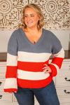 USA Colorblock Stripes Sweater FINAL SALE