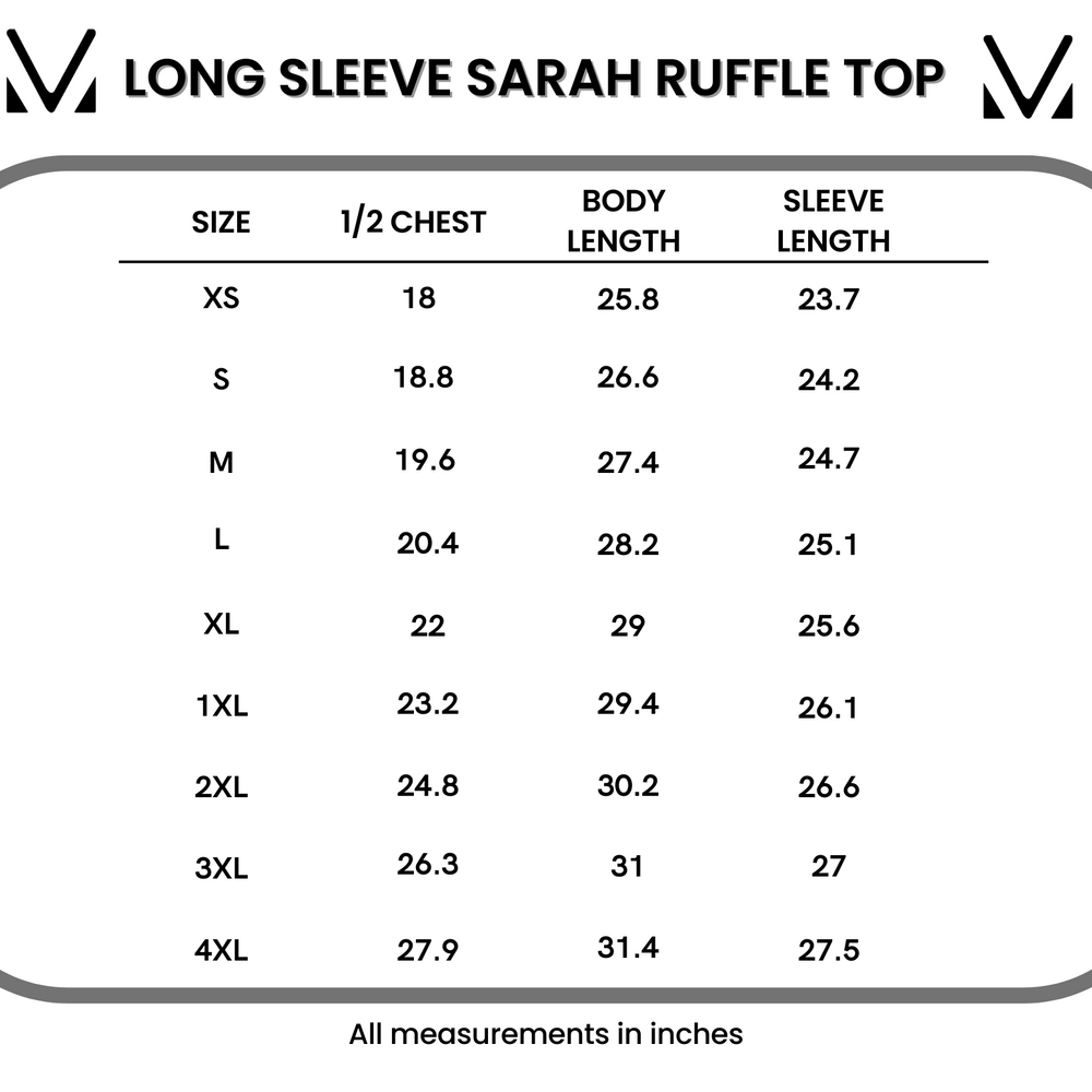 
                      
                        Long Sleeve Sarah Ruffle - Black
                      
                    