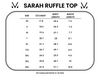 Michelle Mae Sarah Ruffle Top - Mint Floral