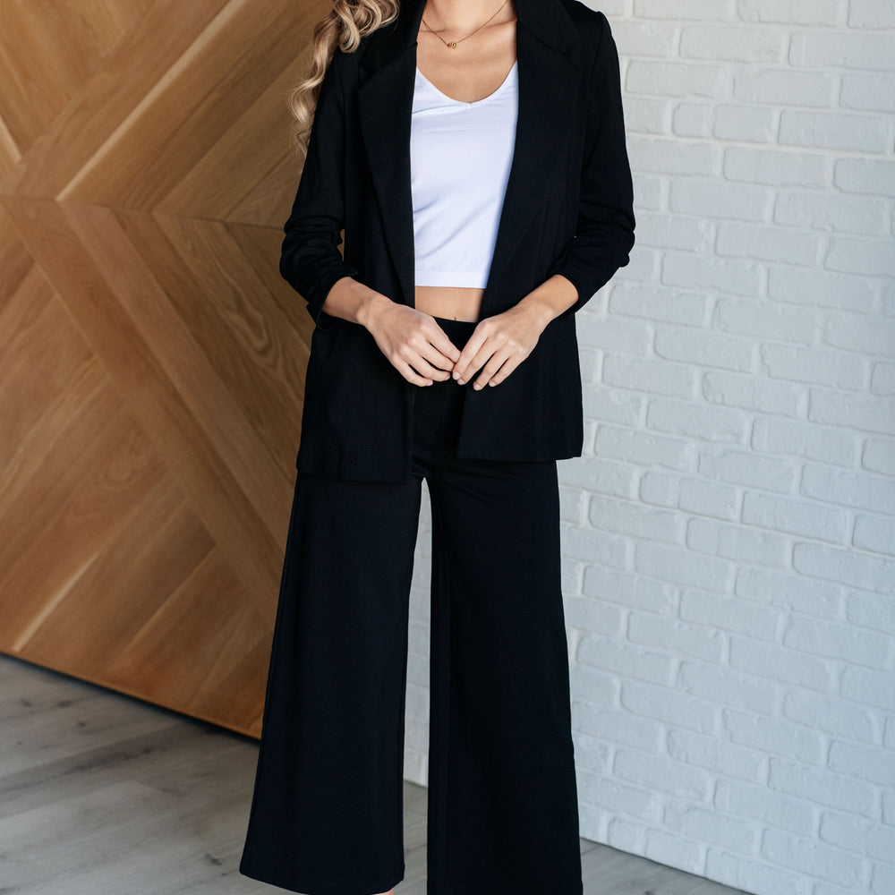 
                      
                        Magic Wide Leg Crop Pants in Black
                      
                    