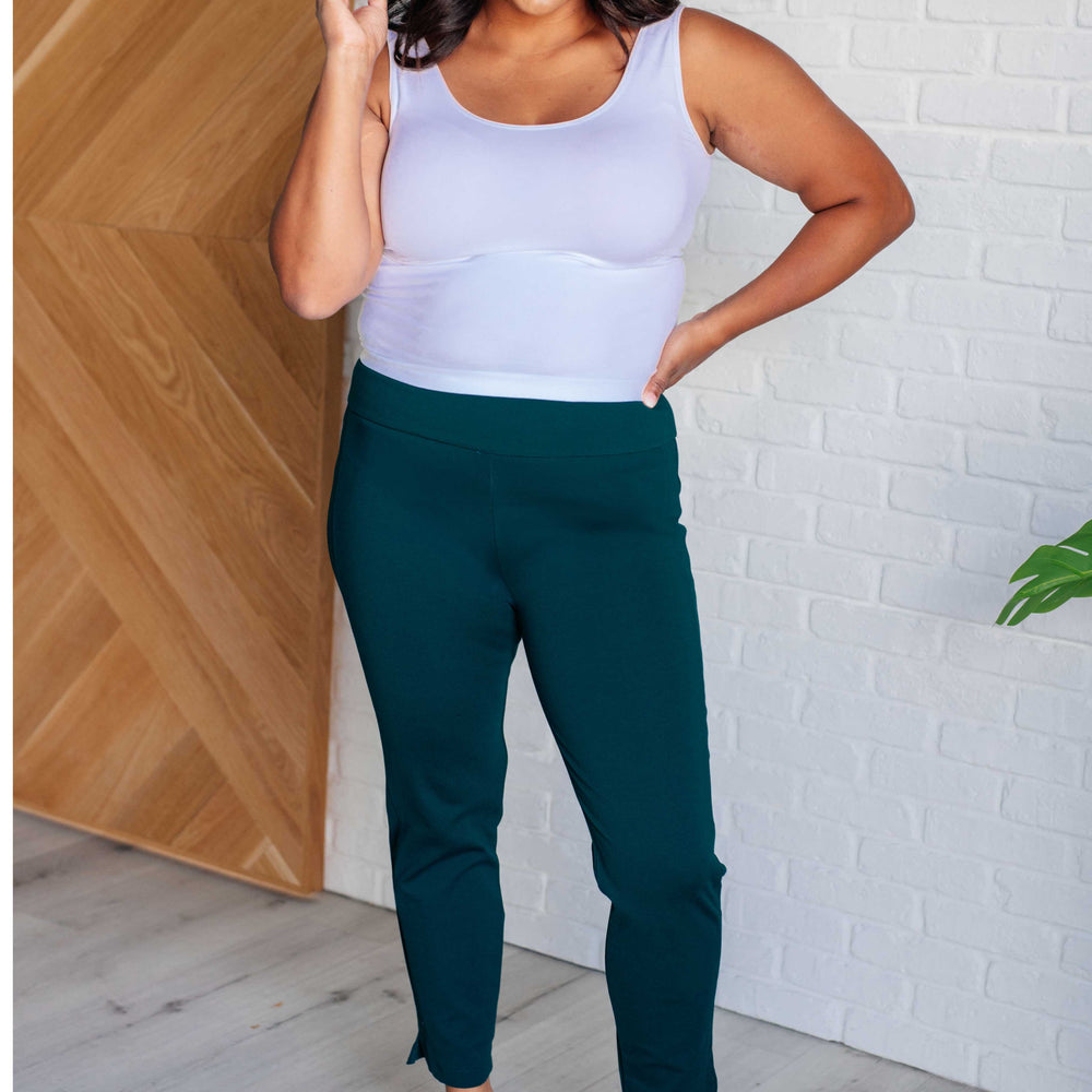 
                      
                        Magic Ankle Crop Skinny Pants in Hunter Green
                      
                    