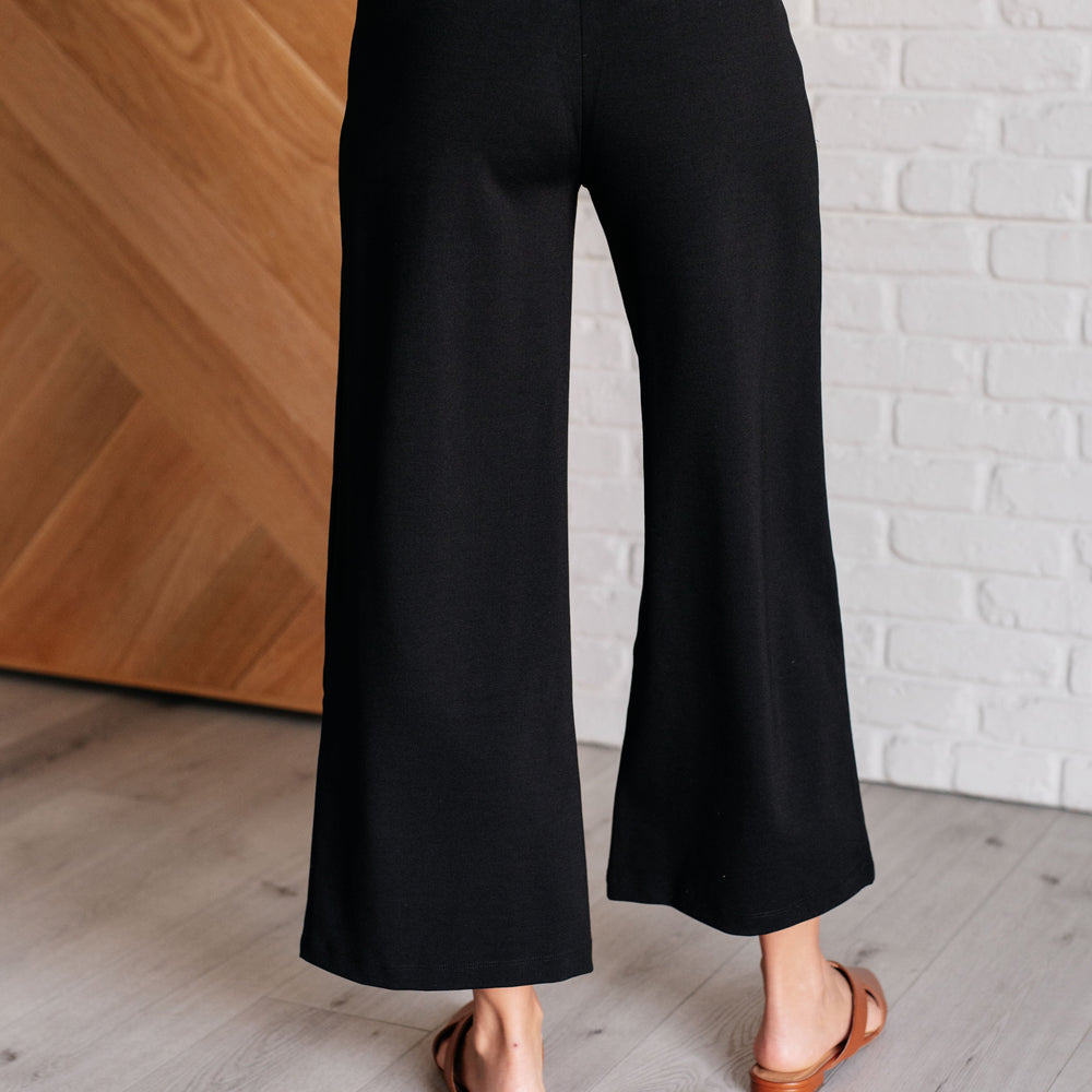 
                      
                        Magic Wide Leg Crop Pants in Black
                      
                    