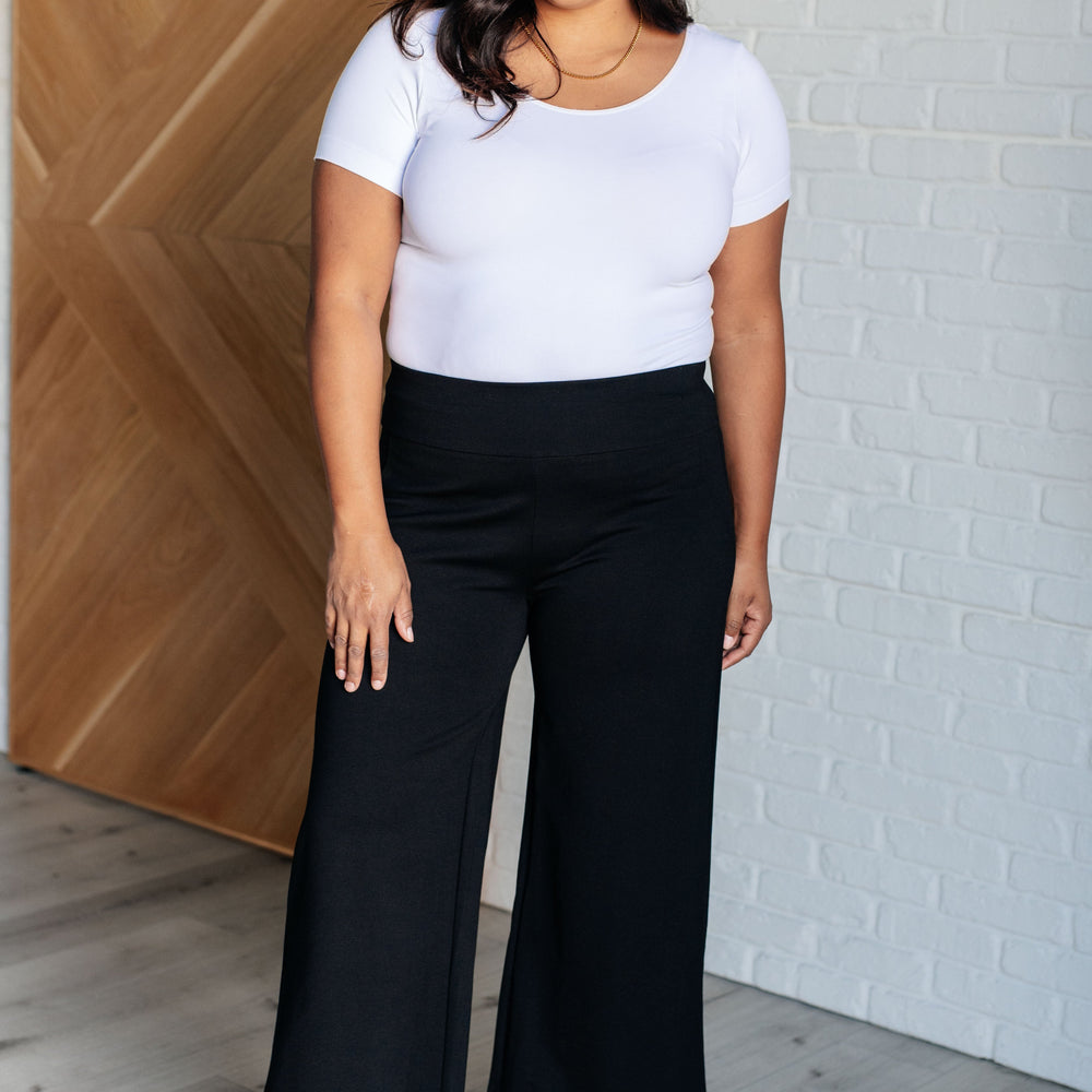 
                      
                        Magic Wide Leg Crop Pants in Black
                      
                    