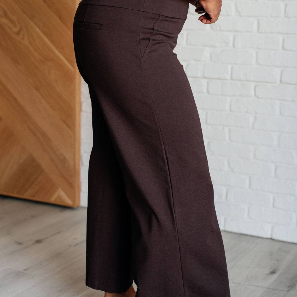 
                      
                        Magic Wide Leg Crop Pants in Chocolate
                      
                    