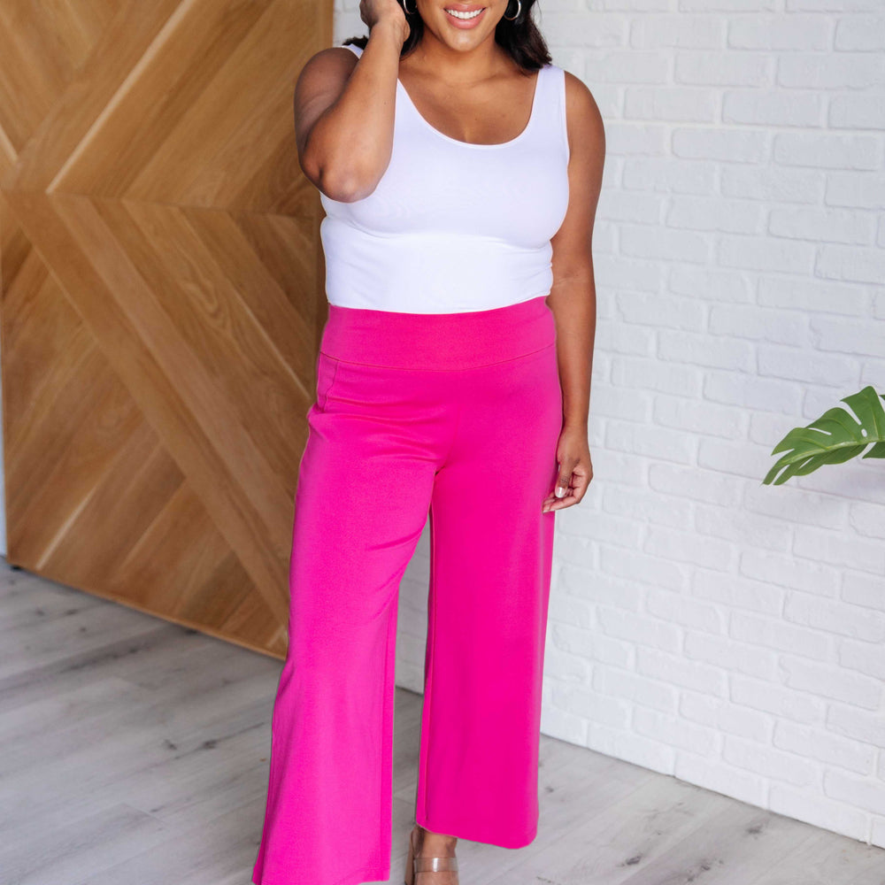 
                      
                        Magic Wide Leg Crop Pants in Hot Pink
                      
                    