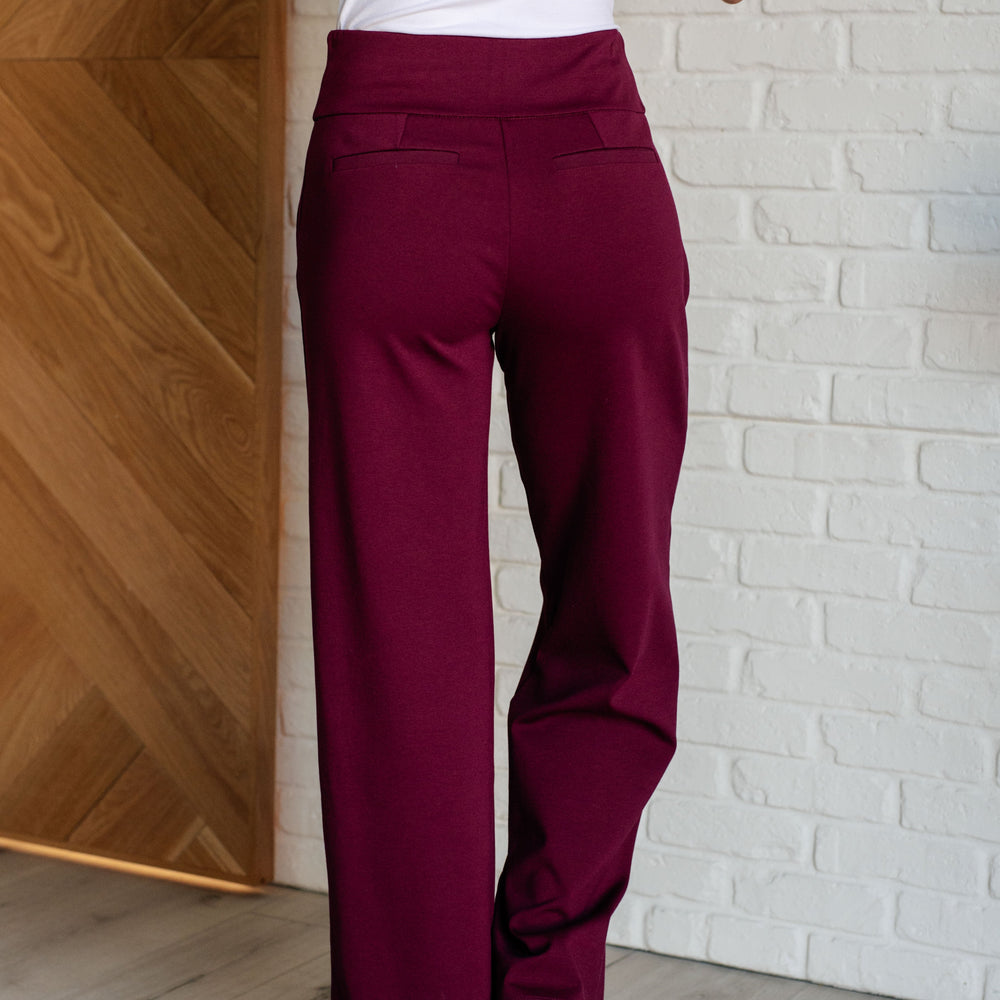 
                      
                        Magic Wide Leg Pants in Wine
                      
                    