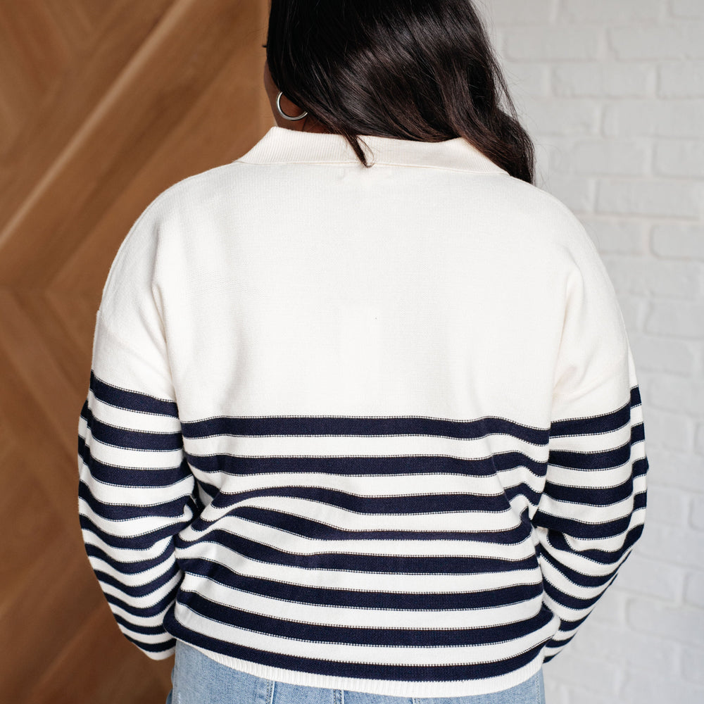 
                      
                        Memorable Moments Striped Sweater in White
                      
                    