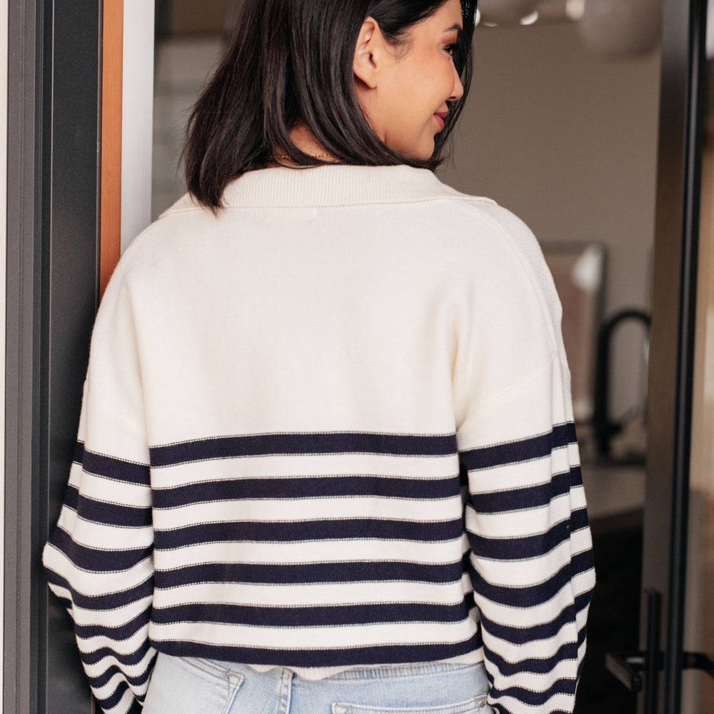 
                      
                        Memorable Moments Striped Sweater in White
                      
                    