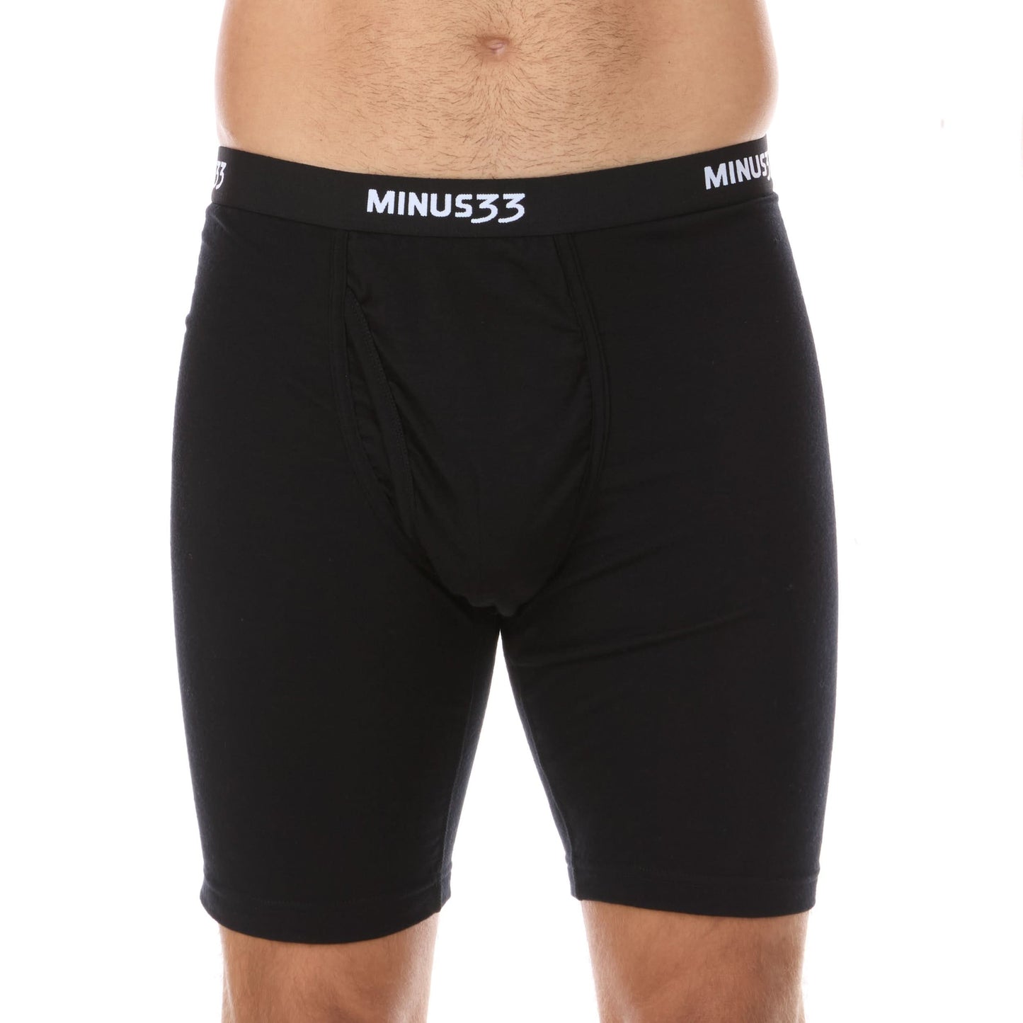 Minus33 Merino Wool Boxer Briefs with pouch support in black