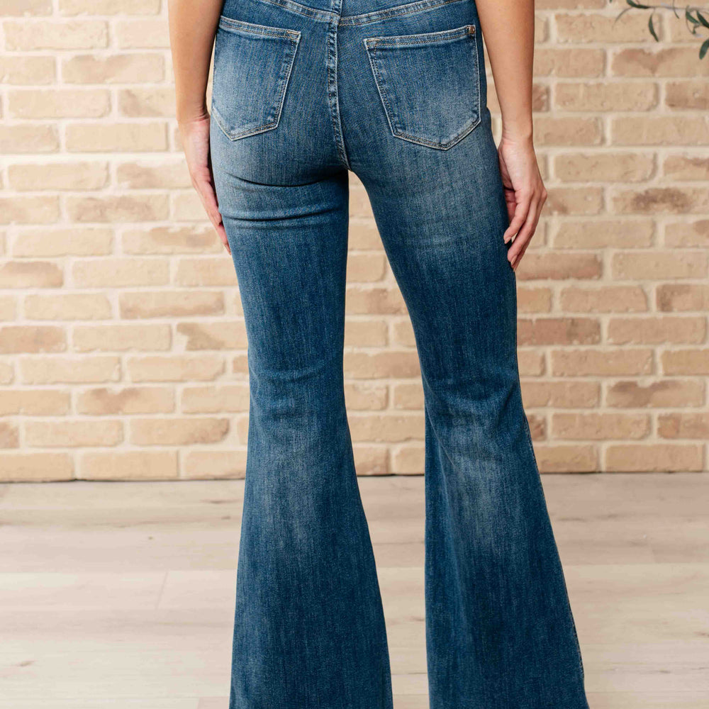 
                      
                        Miley High Waist Control Top Frayed Hem Flare Jeans
                      
                    