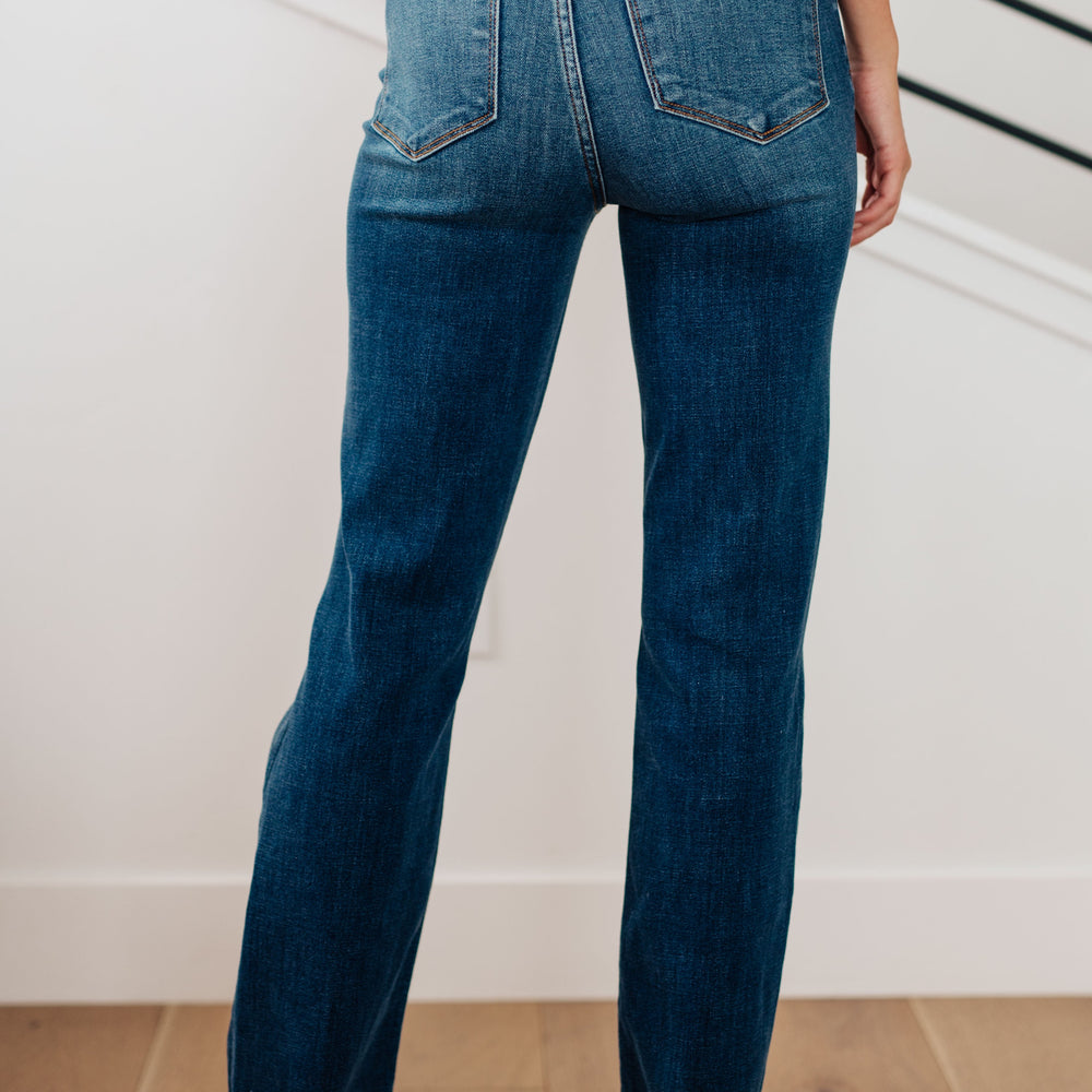 
                      
                        Morgan High Rise Distressed Straight Jeans
                      
                    