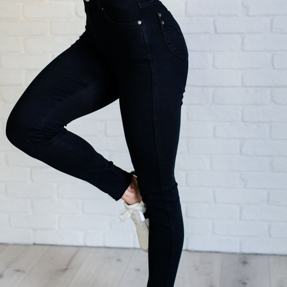 
                      
                        Nicole Tummy Control Skinny Jeans in Black
                      
                    