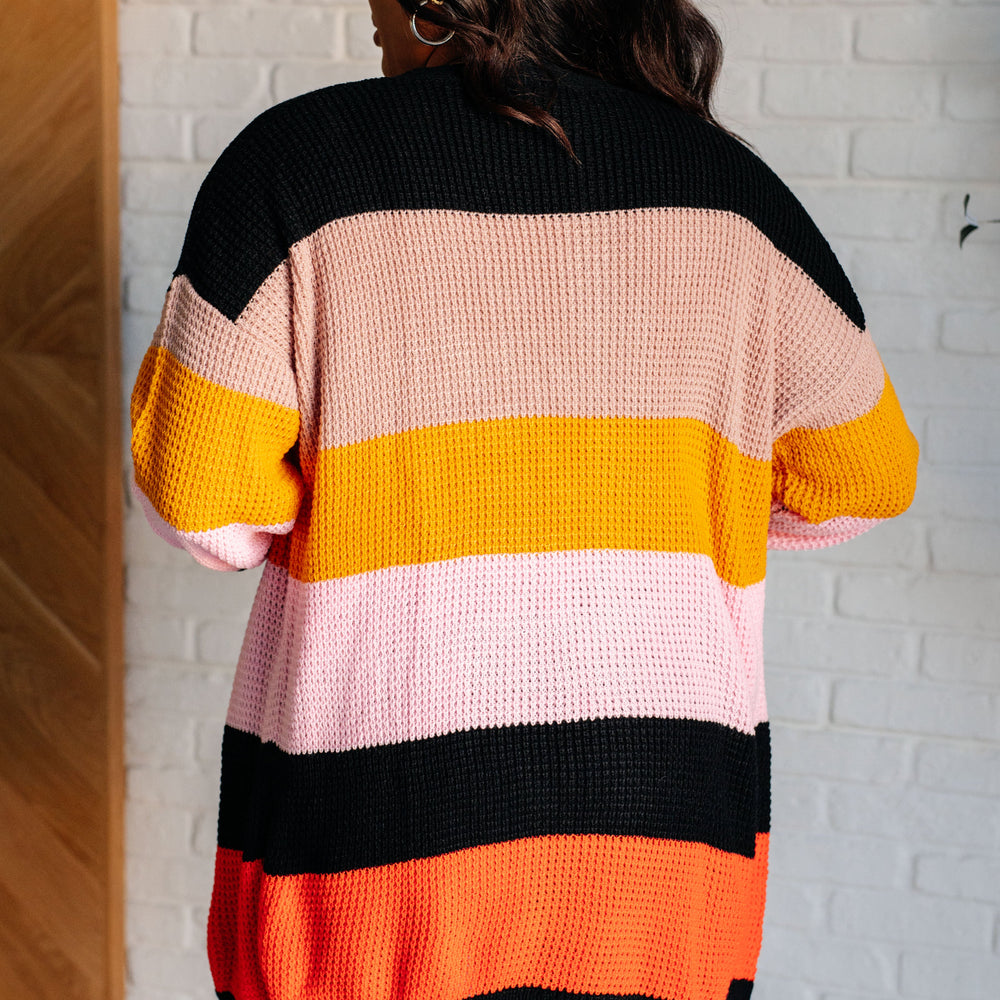 
                      
                        Not Quite Sure Striped Open Front Cardigan
                      
                    