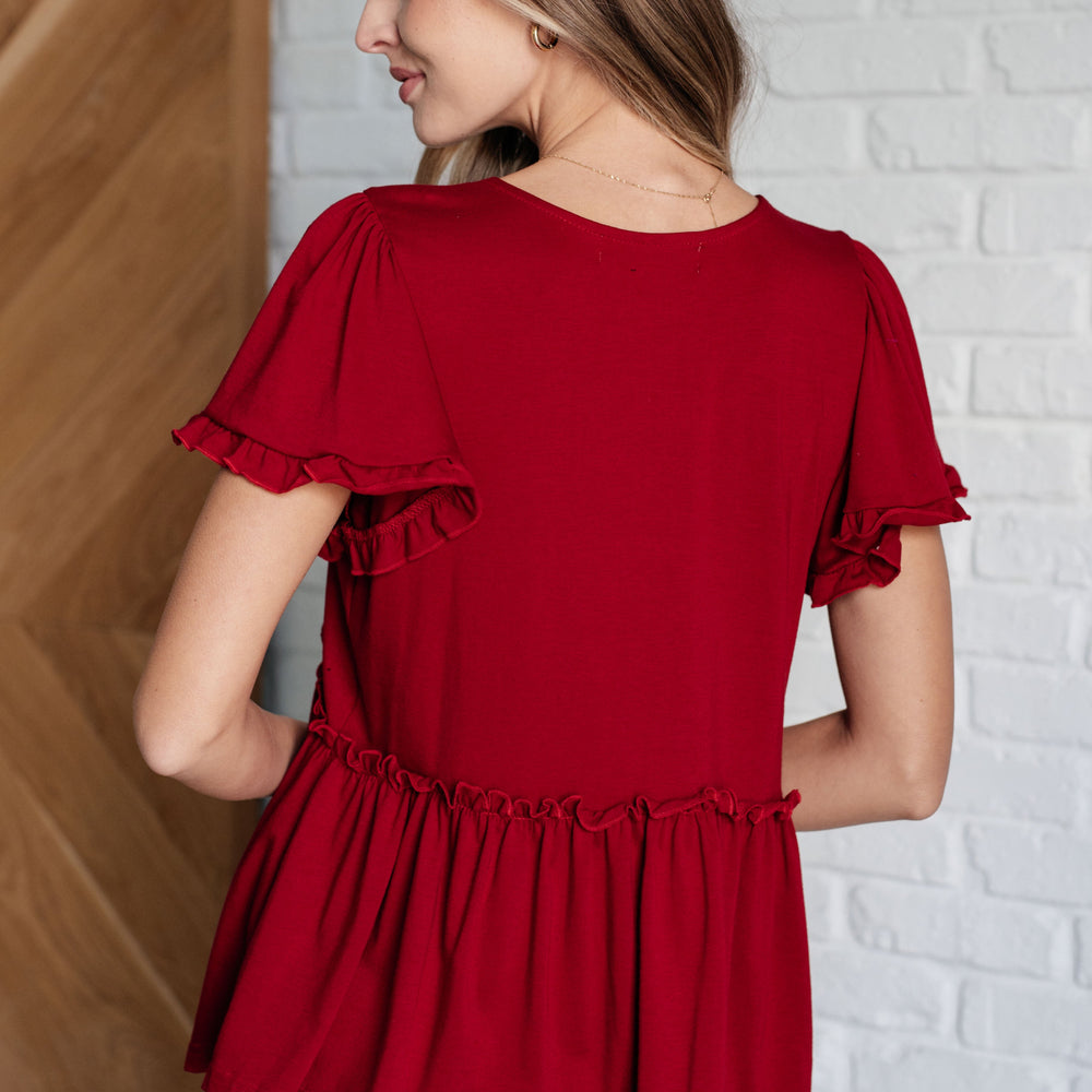 
                      
                        One Day Soon V-Neck Ruffle Detail Top
                      
                    