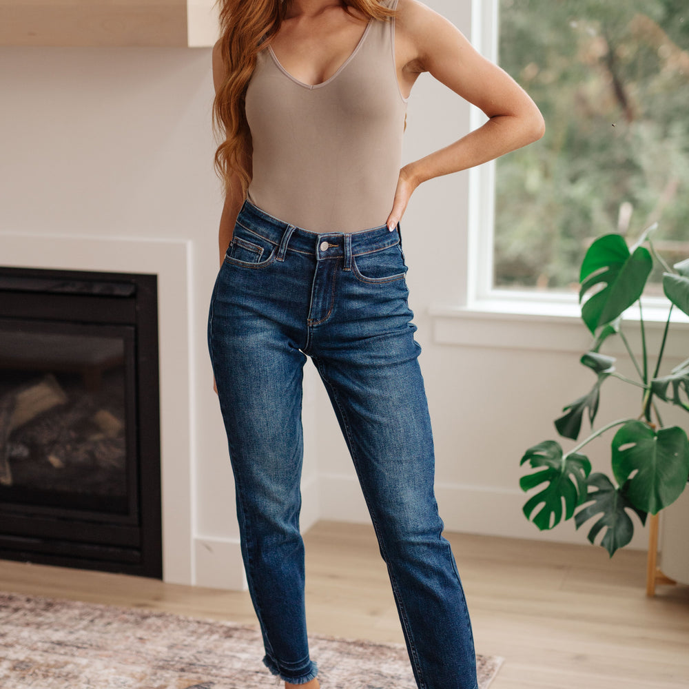 
                      
                        Phillipa High Rise Release Hem Slim Jeans
                      
                    