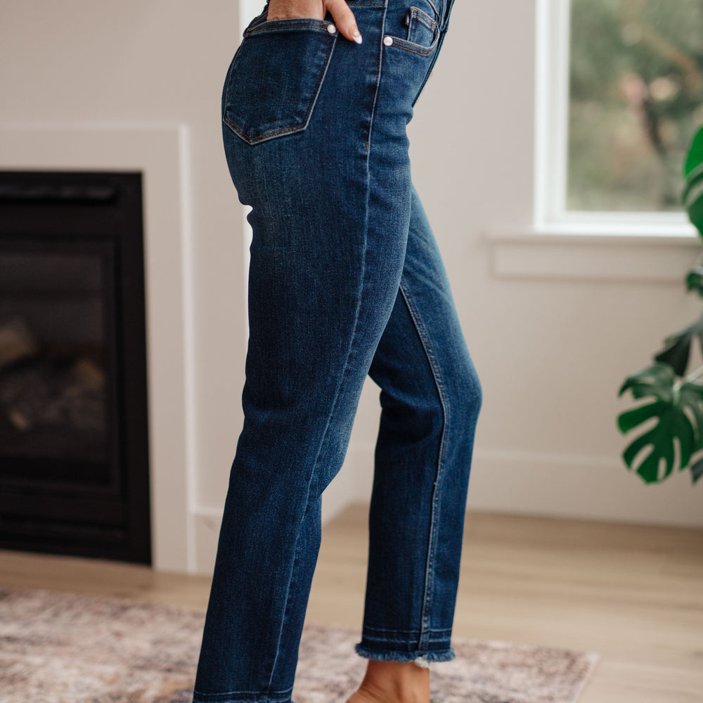 
                      
                        Phillipa High Rise Release Hem Slim Jeans
                      
                    