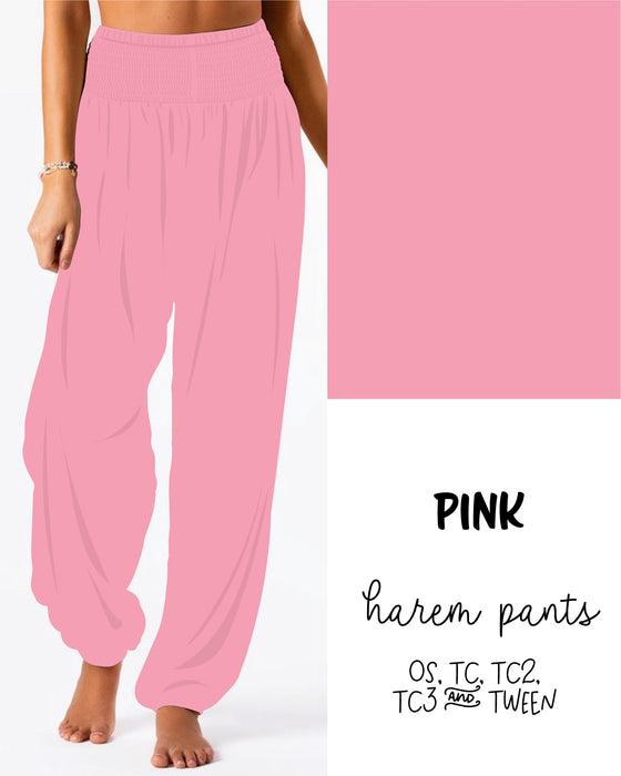 Solid Pink Harem Pants