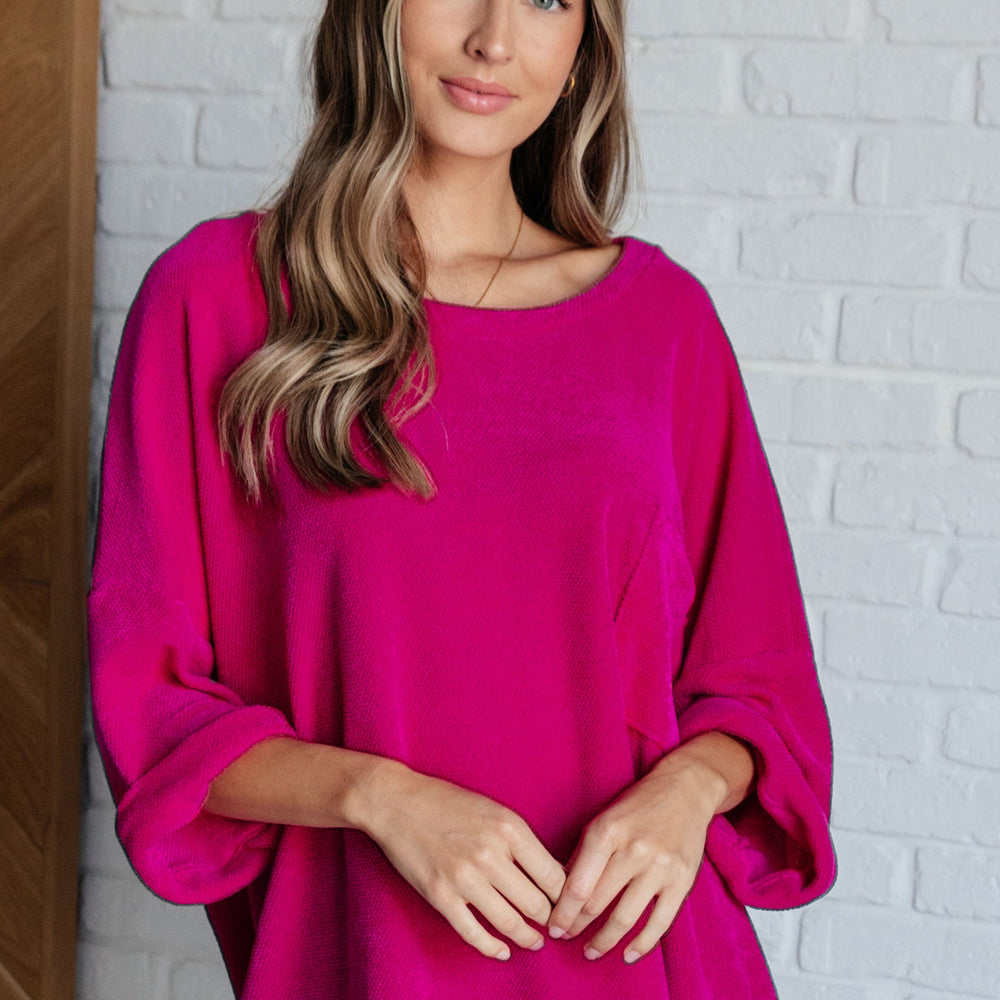 
                      
                        Pink Thoughts Chenille Blouse
                      
                    