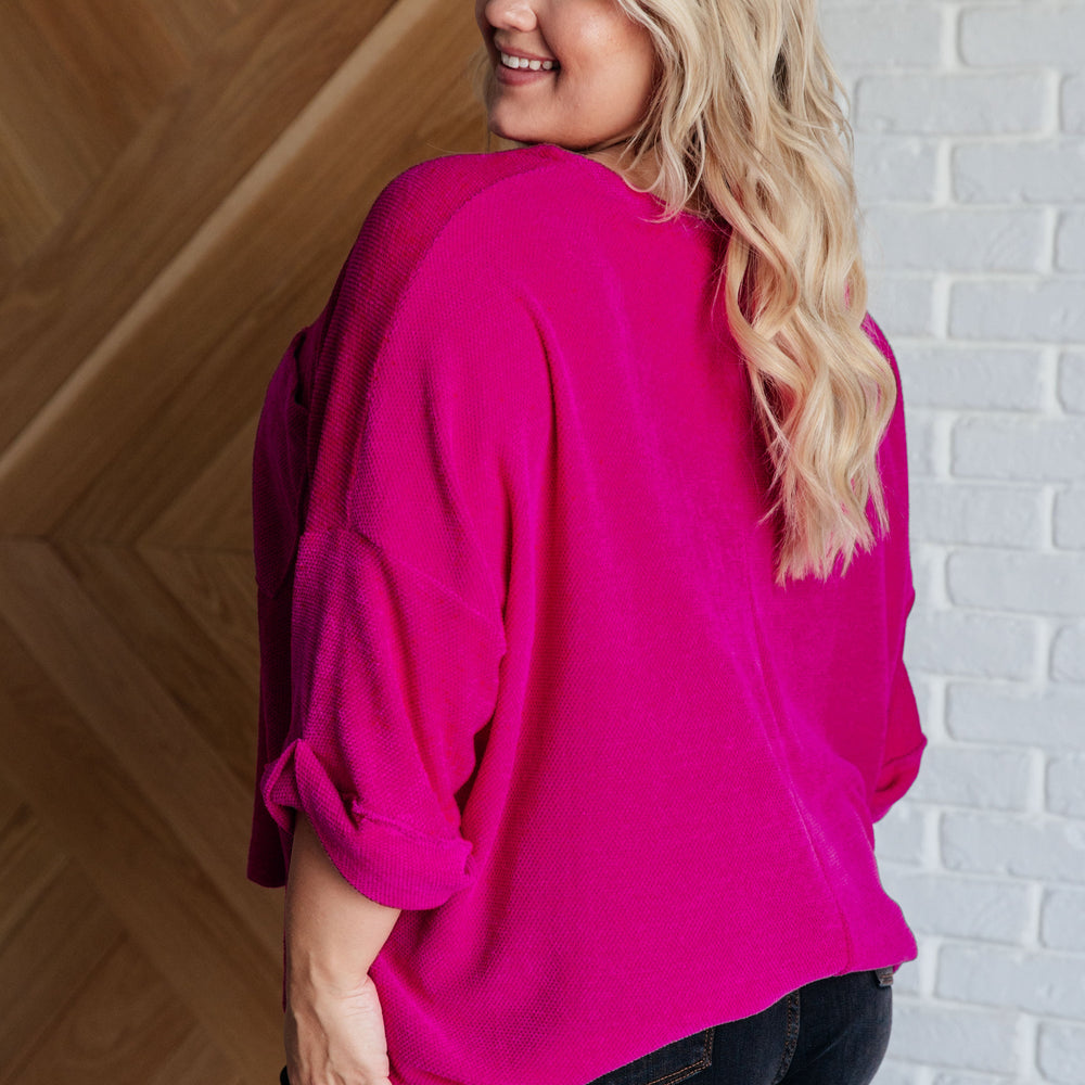 
                      
                        Pink Thoughts Chenille Blouse
                      
                    